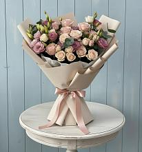 Букет цветов из:  Розы и Лизиантусы #REPLACE_PRED# Кривошеино