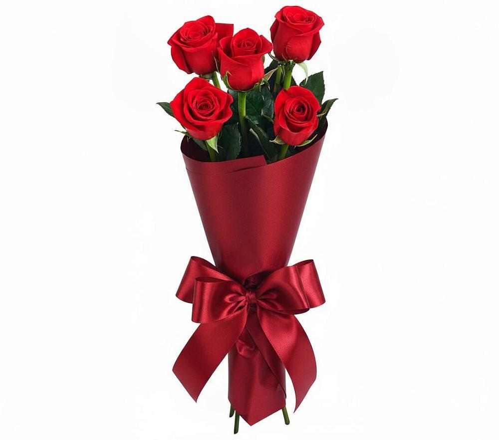 Букет 5 Красных роз Эдлесс Лав в Кривошеино