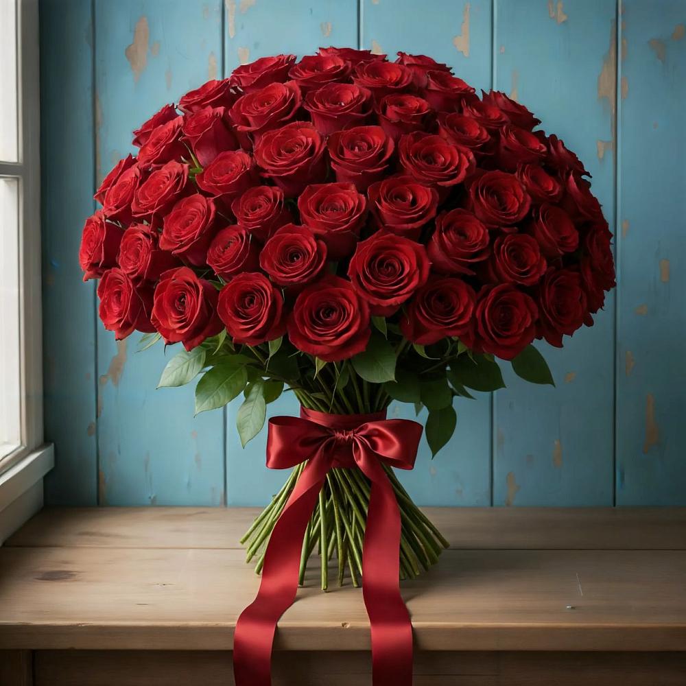 Букет Красные розы Блэк Меджик в Кривошеино