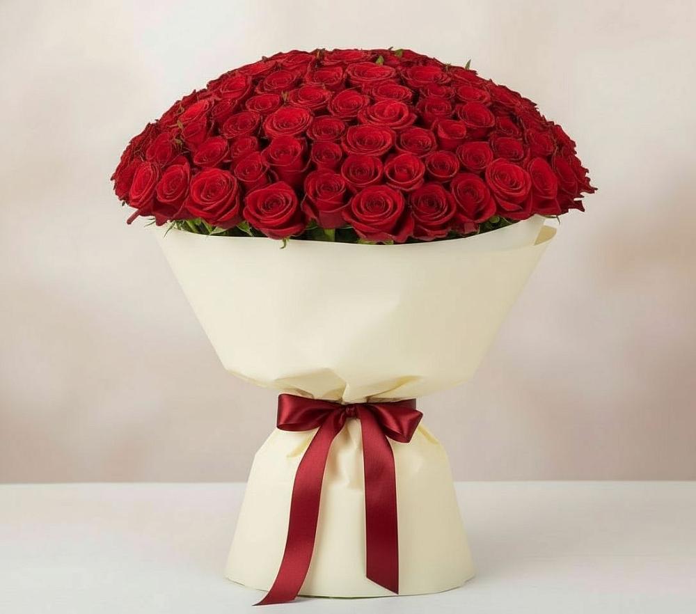 Букет 101 Красная роза Милано в Кривошеино