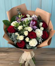 Букет цветов из:  Розы и Альстромерии в Кривошеино