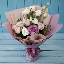 Букет цветов из:  Розы и Лизиантусы #REPLACE_PRED# Кривошеино