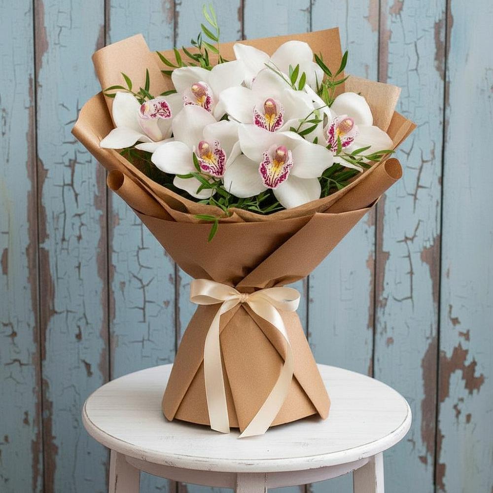 Букет цветов из: Орхидеи и Розы в Кривошеино