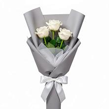 Букет 3 белые розы #REPLACE_PRED# Кривошеино