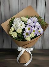 Букет цветов из:  Хризантемы и Розы в Кривошеино