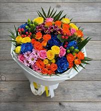 Букет цветов из:  Розы и Хризантемы в Кривошеино