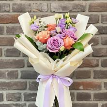 Букет цветов из:  Лизиантусы и Розы #REPLACE_PRED# Кривошеино