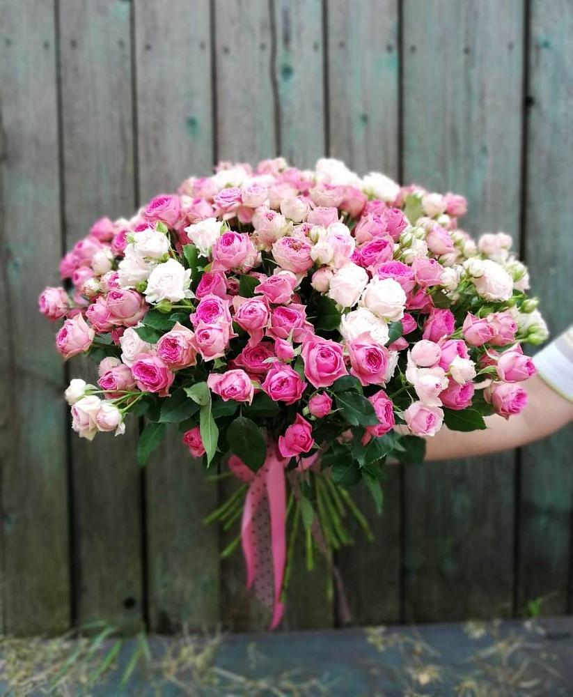 Букет Розовые кустовые розы Натали и Лав Лидия в Кривошеино