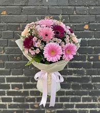 Букет цветов из:  Герберы и Хризантемы в Кривошеино