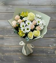 Букет цветов из:  Альстромерии, Розы и Хризантемы #REPLACE_PRED# Кривошеино
