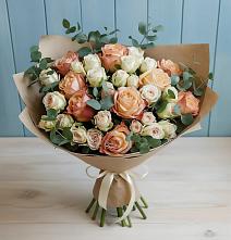 Букет цветов из:  Альстромерии и Розы в Кривошеино